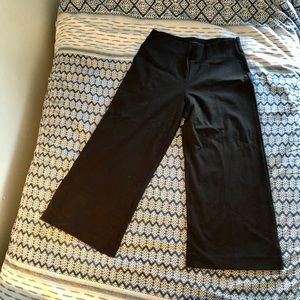 Jcrew black wide leg ponte pants